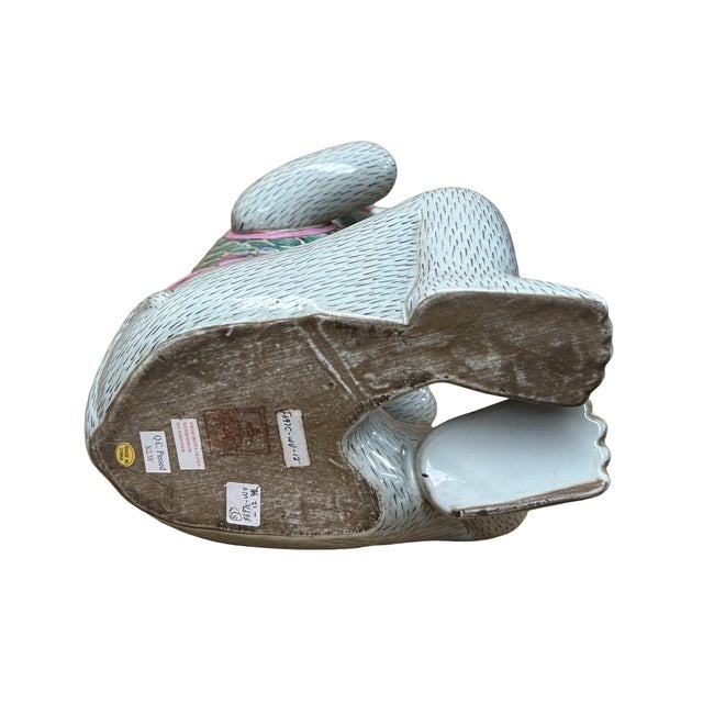 Set 3 Vintage Gray Green Dress No Evils Ceramic Art Monkey Figures For Sale - Image 10 of 14