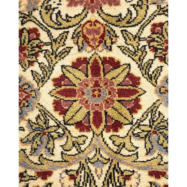 Traditional Mogul, One-of-a-Kind Hand-Knotted Area Rug in Ivory, 6' 0" x 8' 7" For Sale - Image 3 of 8