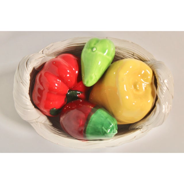 Mid 20th Century Italian Ceramic Vegetable Basket For Sale In Tulsa - Image 6 of 10