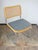 Gray Vintage Bauhaus Chair in Chrome, Raffia and Fabric, 1980s For Sale - Image 8 of 9