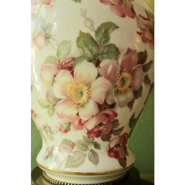 Traditional Schumann Arzberg Bavaria Briar Rose Porcelain Table Lamps For Sale - Image 3 of 10