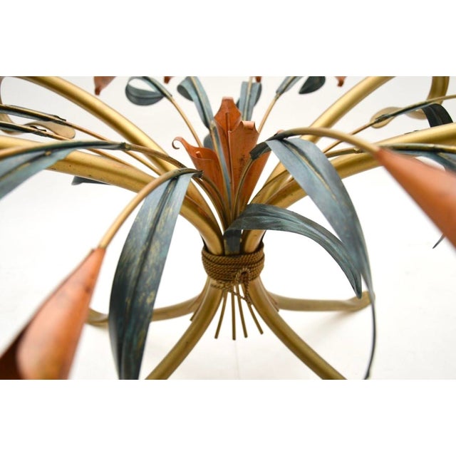 Metal Vintage Gilt Metal Coffee Table attributed to Hans Kögl, 1970 For Sale - Image 7 of 8