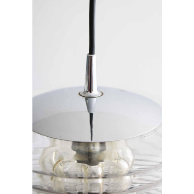Silver Flower Pendant Lamp by Koch & Lowy for Peill & Putzler, 1970s For Sale - Image 8 of 9