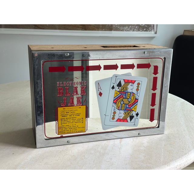 Mid 20th Century Vintage Electronic Black Jack Mirrored Game Panel For Sale - Image 5 of 12