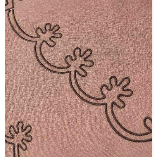 Transitional 1950s Italian Embroidered Linen Table Ensemble | Round Tablecloth With 12 Napkins in Ginger & Chocolate For Sale - Image 3 of 3