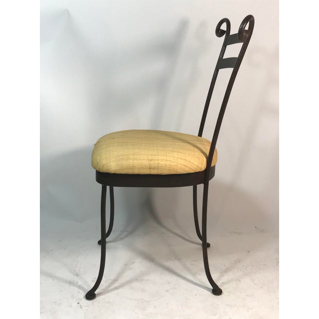 Contemporary Mid Century Iron Cafe Dining Chairs- Set of 4 For Sale - Image 3 of 6
