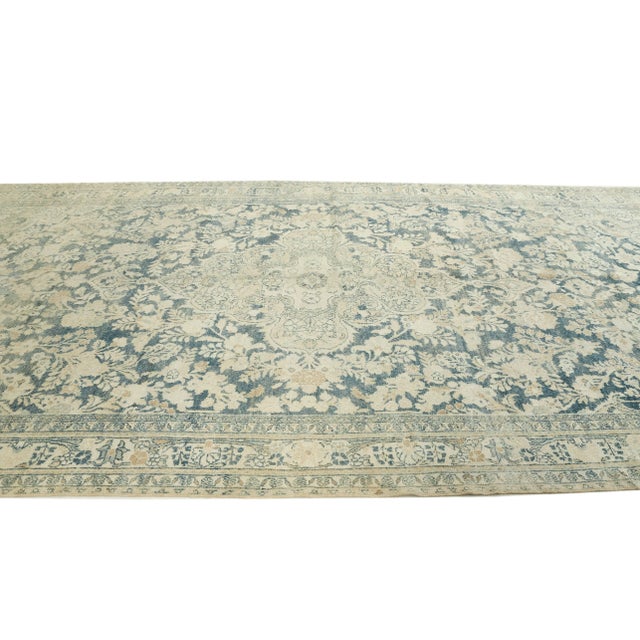 Mid 20th Century Oversized Washed Out Vintage Tabriz Rug For Sale - Image 4 of 7