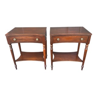 1950s Mahogany Americana Nightstands by Statton, a Pair For Sale