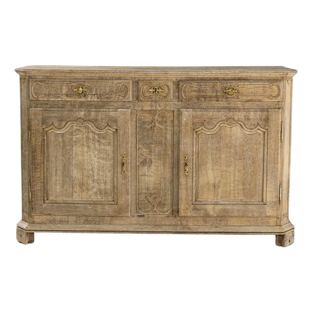19th Century French Louis XV Oak Buffet For Sale