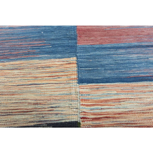 Handwoven Designer Kilim Rug For Sale - Image 5 of 9