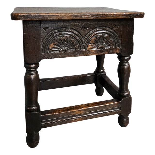 Antique Oak Stool, 1810 For Sale