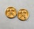Metal Vintage Signed Napier Round Goldtone Jewel Tone Rhinestone Clip Earrings-2 Pieces For Sale - Image 7 of 7