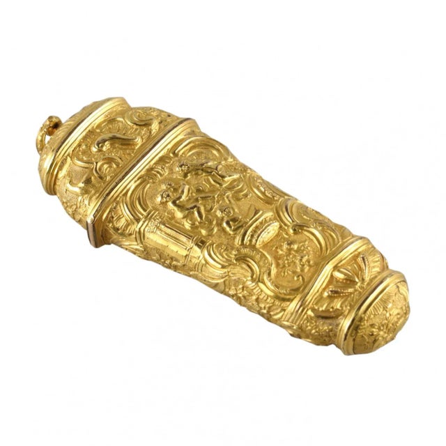 Metal Vintage Rococo Gold Decorative Case For Sale - Image 7 of 7