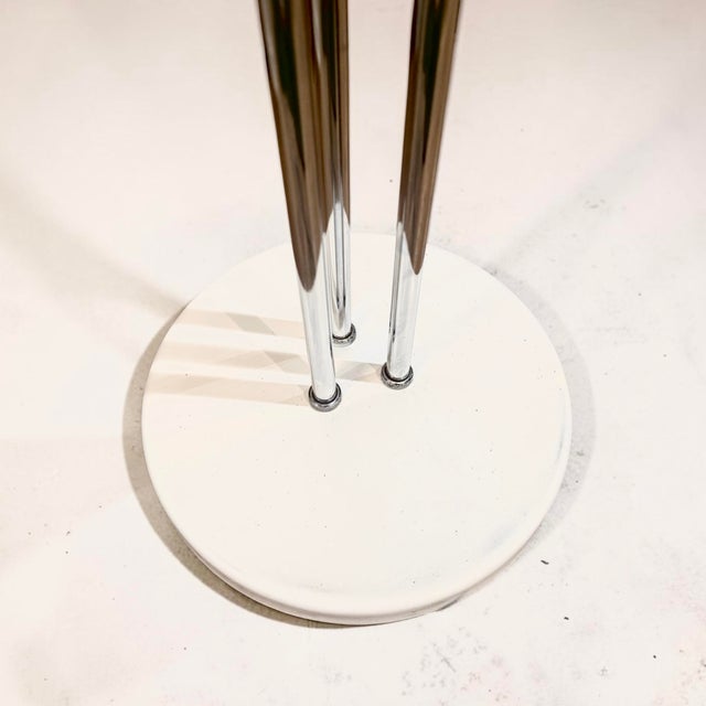White Robert Sonneman Space Age, 3 Arm Eyeball Floor Lamp, White & Chrome, MCM 1970s For Sale - Image 8 of 10