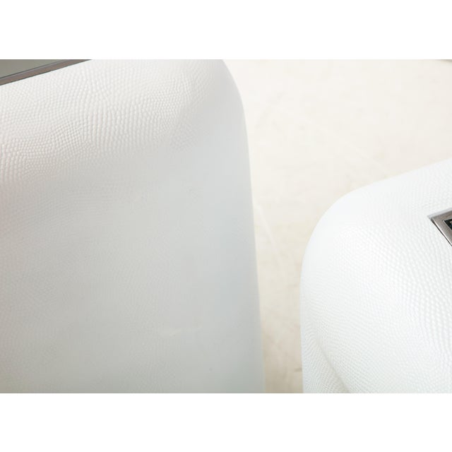 White Ron Seff Night Stands / End Tables - A Pair For Sale - Image 8 of 11