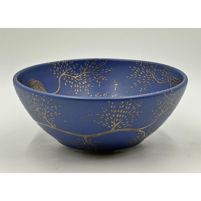 Emilia Castillo Emilia Castillo Cobalt Blue & Pure Silver Parrot Bowl, Taxco Mexico 1980s For Sale - Image 4 of 18