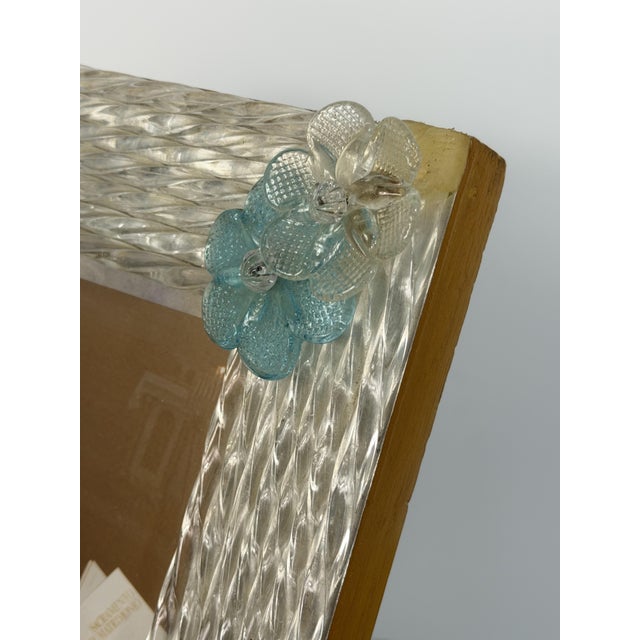 Blue Large Murano Glass Photograph Holder from Vetri Murano, 1960 For Sale - Image 8 of 12
