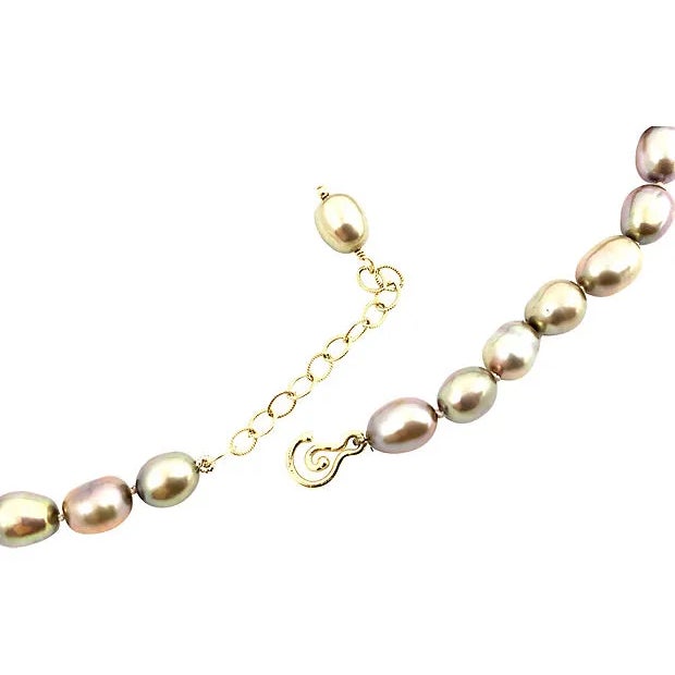 Early 21st Century L. Bergman Pearl & Quartz Necklace For Sale - Image 5 of 7