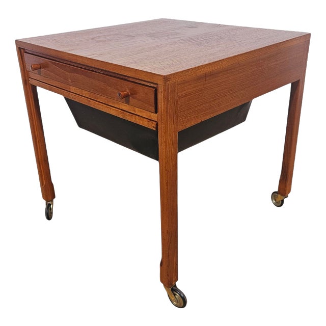 Mid-Century Modern Sewing Table in Teak, Denmark, 1950s-1960s For Sale