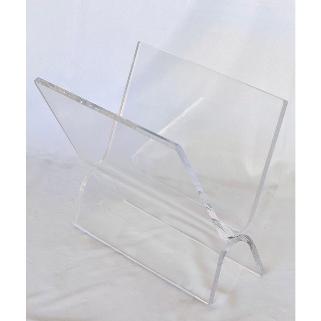 Mid 20th Century Lucite Magazine Holder For Sale - Image 11 of 15