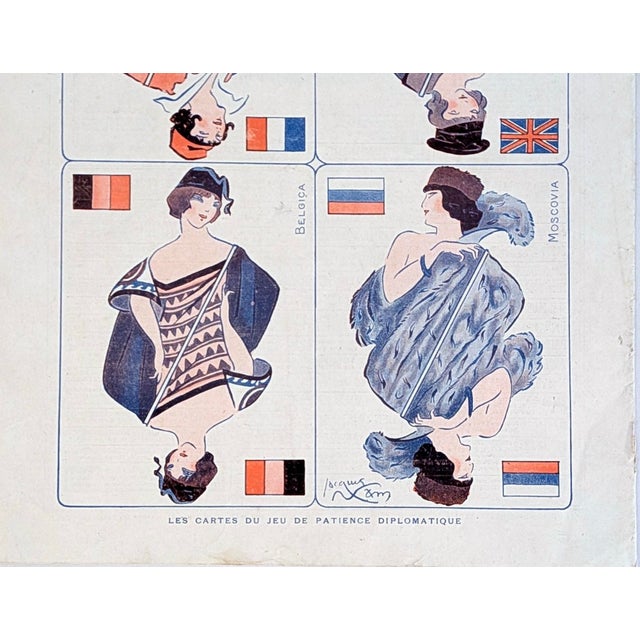 French La Vie Parisienne 1916 Jacques Nam “Carré De Dames!” Print For Sale - Image 3 of 3