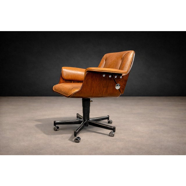 “Dinamarquesa” Armchair in Rosewood & Leather, Carlo Fongaro, 1970s - Lot 257C For Sale - Image 10 of 17