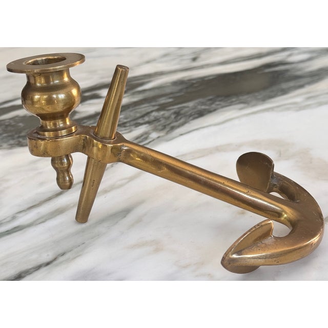 Brass Anchor Candle Holder For Sale - Image 16 of 17