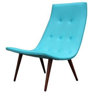 Ultra Thin Turquoise Scoop Chair For Sale