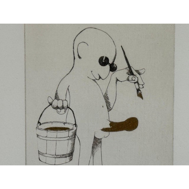 Paper Charles Bragg, Two Etchings, Nasty Series, Signed and Stamped, American, 20th C. For Sale - Image 7 of 13