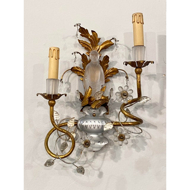 Mid-Century Modern Wall Lights from Maison Baguès, 1960s, Set of 2 For Sale - Image 3 of 17