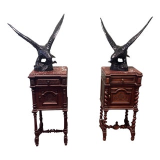 Large Iron Eagle Statues, 1960, Set of 2 For Sale