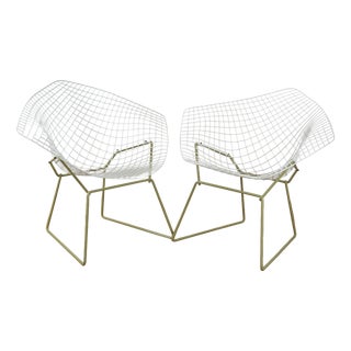 Diamond Chairs by Harry Bertoia for Knoll International, 1980s, Set of 2 For Sale