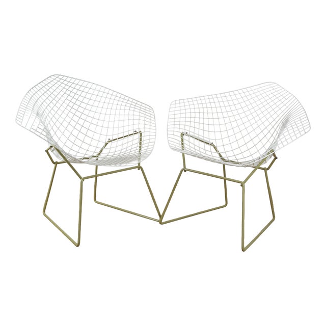 Diamond Chairs by Harry Bertoia for Knoll International, 1980s, Set of 2 For Sale