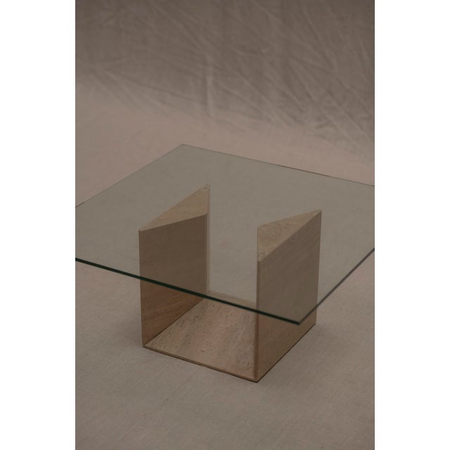 Italian Travertine Coffee Table, 1970s For Sale - Image 9 of 14