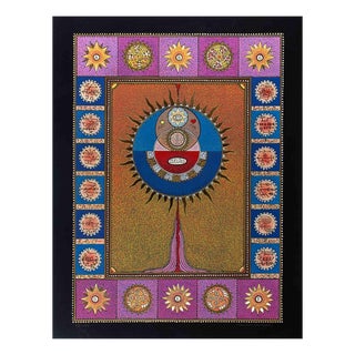 Mino Meno, Esoteric Composition, Screenprint, 1980s For Sale