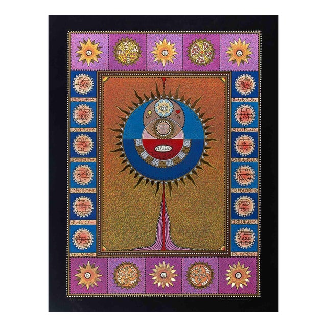 Mino Meno, Esoteric Composition, Screenprint, 1980s For Sale