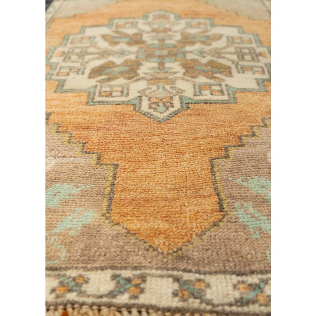 Turkish Turkish Mini Rug Oriental Hand Knotted Vintage Rug 1'9" x 3' #21099 For Sale - Image 3 of 8