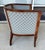 Early 20th Century Inlaid Barrel Back Chair With Scalloped Blue Upholstery For Sale In Raleigh - Image 6 of 14