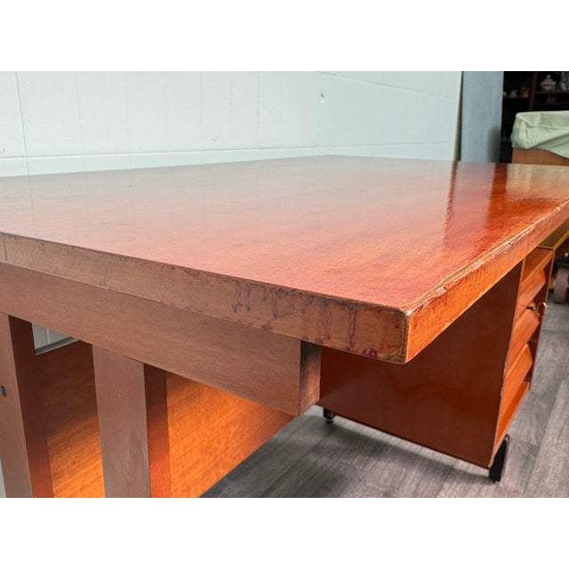 Mid-Century Italian Teak Desk with Chest of Drawers, 1960s For Sale - Image 13 of 17