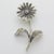 Vintage Italian Handmade Genuine Silver Daisy Flower Dollhouse Figurine, 1970s For Sale - Image 4 of 13