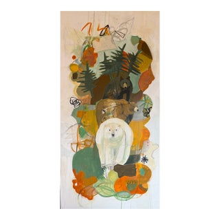 "Ursus Over Under" a Bear Painting By. LWren Walraven For Sale
