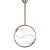 Maison Arlus, Brass and White Opaline Globes Circular Chandelier, Mid-Century France For Sale