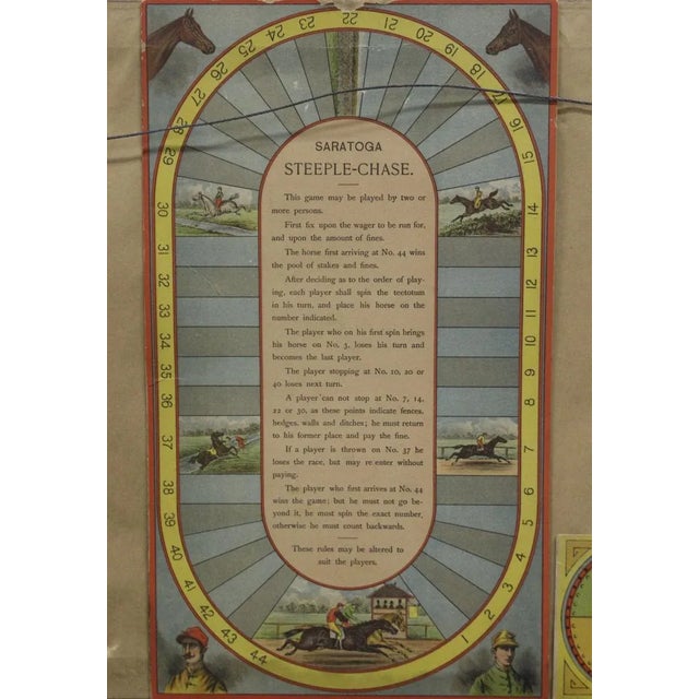 Fabulous 'Saratoga Steeple-Chase' manufactured by J.H. Singer New York together with a verso (44) slot racetrack! Image...