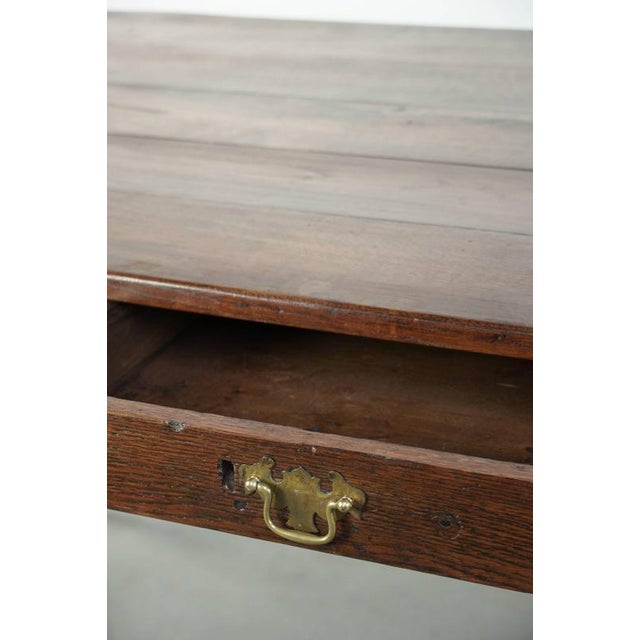 Antique Farmhouse English Oak Dining Table with Extensions For Sale - Image 8 of 13