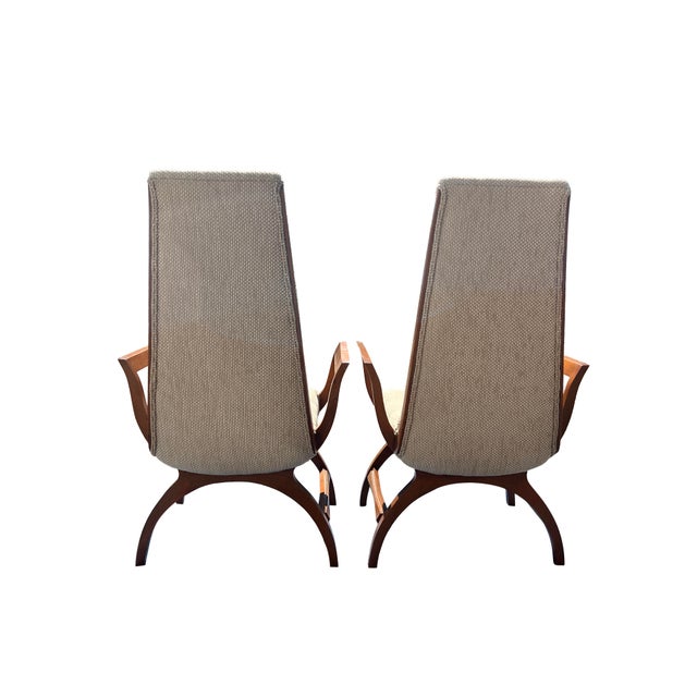 Adrian Pearsall Vintage Mid Century Modern Pair Accent or Side Chairs in Adrian Pearsall Style For Sale - Image 4 of 11