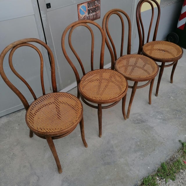 Model No. 18 Chairs from Gebrüder Thonet and Wackerlin & C., 1980s, Set of 7 For Sale - Image 9 of 18