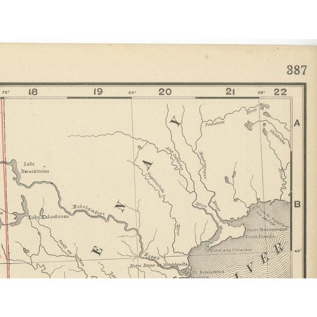 Paper Antique Map of Quebec with Gaspé Inset from Rand McNally, 1899 For Sale - Image 7 of 12