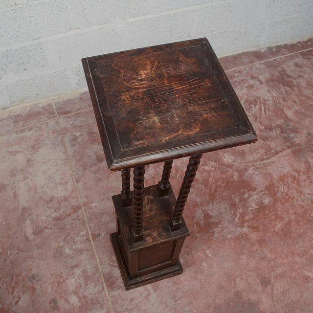 Dark Wood Turned Entrance Plant Stand For Sale - Image 12 of 16