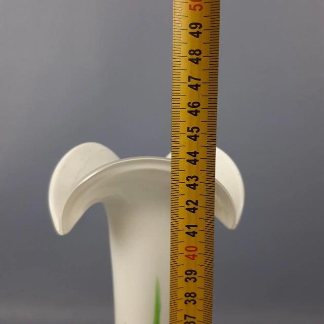 Modern Wavy Green and Blue Murano Glass Vase by Carlo Moretti, 1970s For Sale - Image 10 of 11