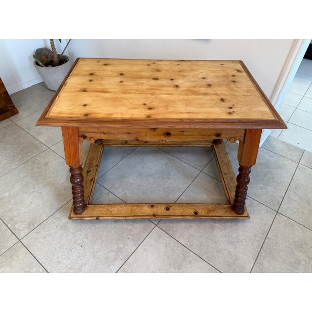 Swiss Pine Farmhouse Table, 1960s For Sale - Image 14 of 15